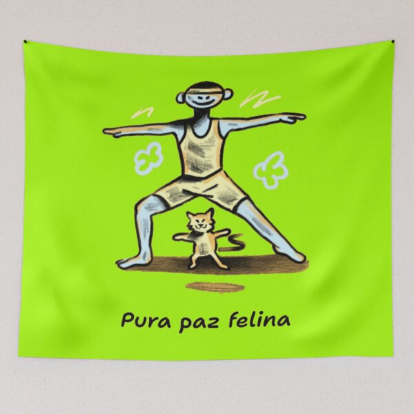 Item preview, Pura Paz Felina Funny Cat Yoga designed and sold by GenZFashion000.