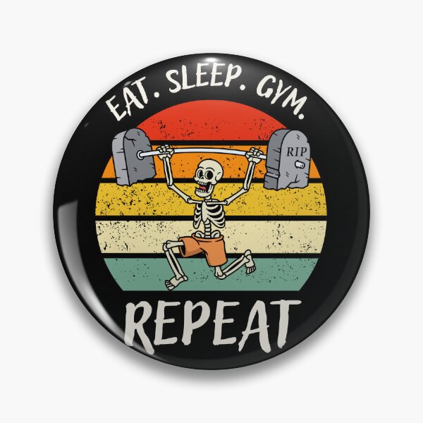 Item preview, Eat. Sleep. Gym. Repeat Skeleton Design designed and sold by OldSkullDesigns.