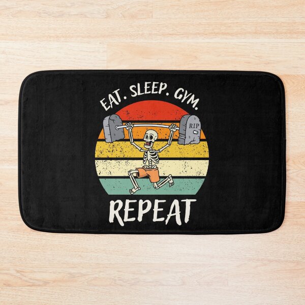Item preview, Eat. Sleep. Gym. Repeat Skeleton Design designed and sold by OldSkullDesigns.