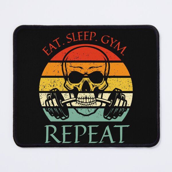 Item preview, Eat. Sleep. Gym. Repeat Skeleton Design designed and sold by OldSkullDesigns.