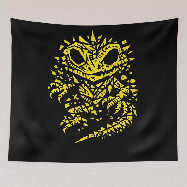 Item preview, Acid Gecko Tribal Monster – Geometric Streetwear Creature Design in Yellow designed and sold by JonelCrafts.
