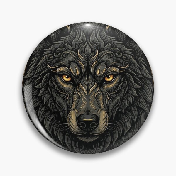 Item preview, Imperial Golden Wolf: Baroque Luxury Engraving Art designed and sold by SKJWorldprints.