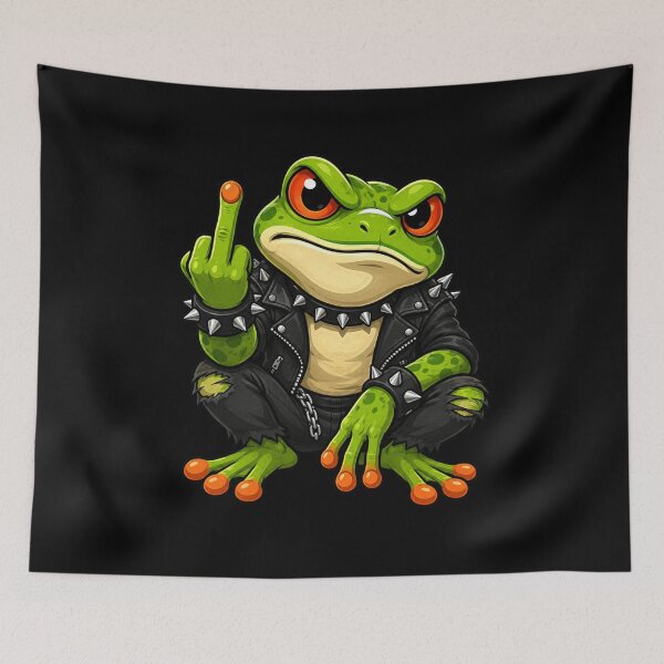 Item preview, Middle Finger Rebellious Frog designed and sold by pUNKnown.
