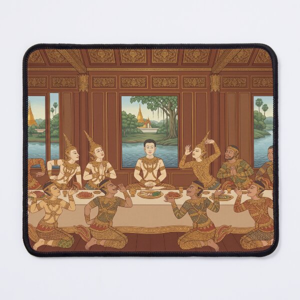 Item preview, The Thai Last Supper - Traditional Asian Art Reimagined designed and sold by SIAM MERMAID.