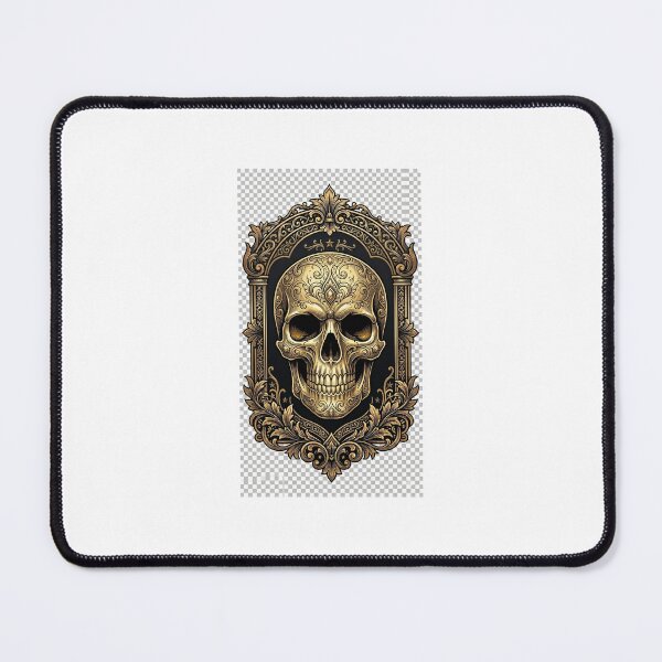 Item preview, Vintage Gold Skull Art - Ornamental Baroque Engraving designed and sold by SKJWorldprints.