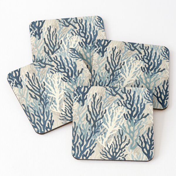Item preview, Beachy Beige Blue Coral designed and sold by SeaStarAlex.