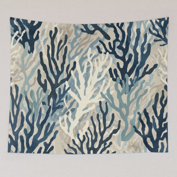 Item preview, Beachy Beige Blue Coral designed and sold by SeaStarAlex.
