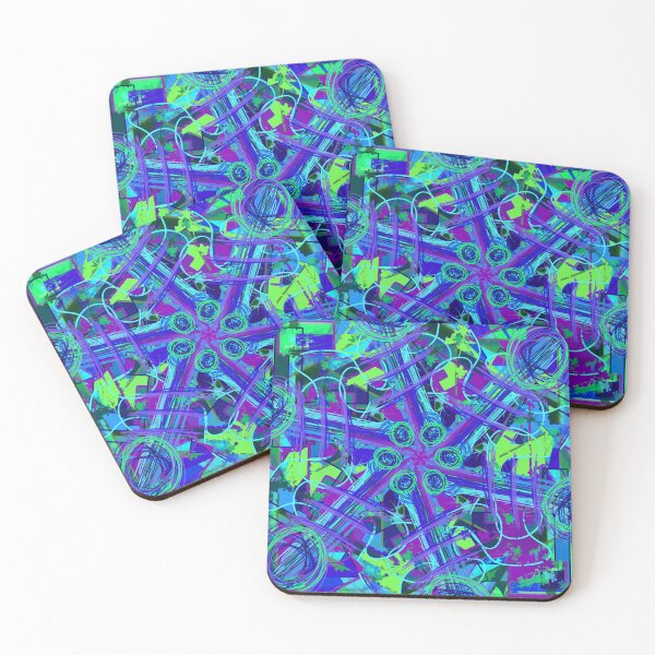 Item preview, Vivid Blues Maximalist Kaleidoscope  designed and sold by RAHKELROYSUM.