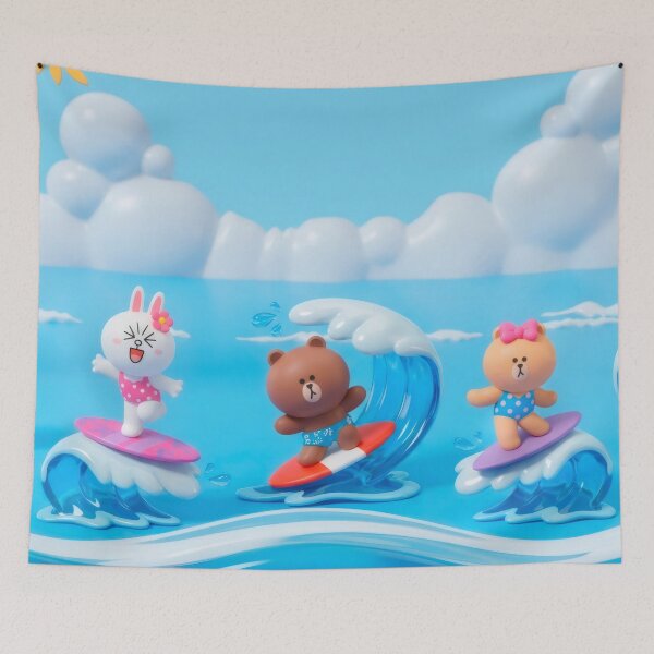 Item preview, LINE Friends brown bear, beach tour designed and sold by William Cano.