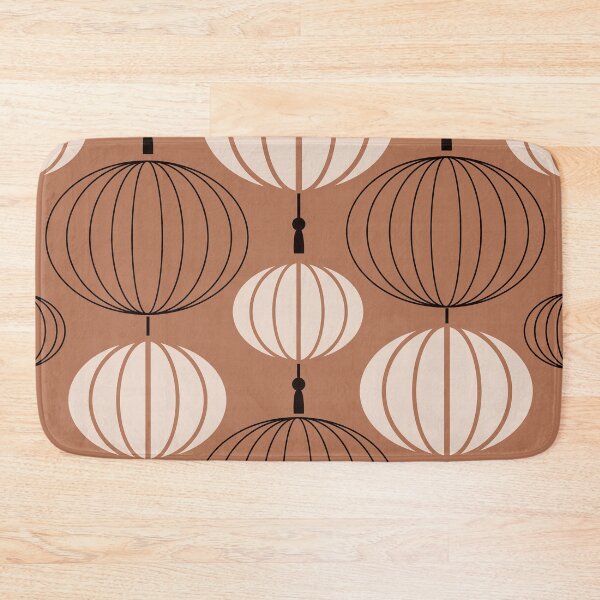 Item preview, Earth Tone Cream Art Deco Paper Lantern Pattern designed and sold by DEC02.