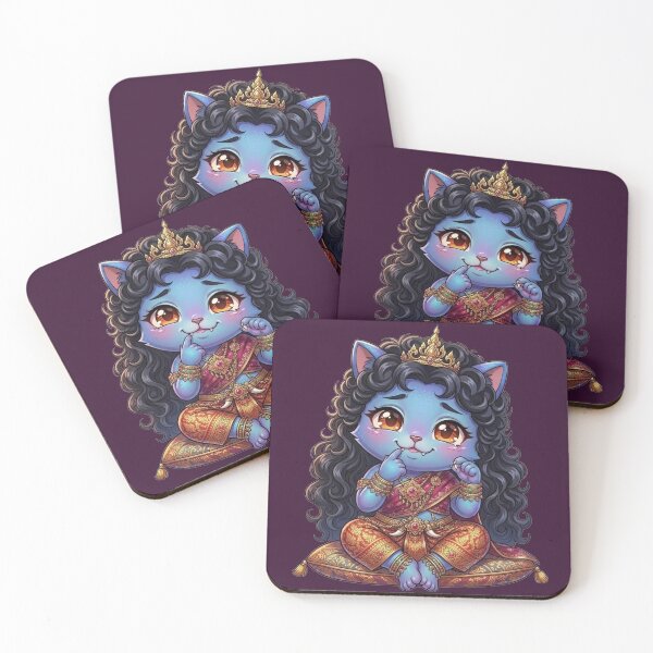 Item preview, Thai Princess Avatar Cat Traditional Chibi Art designed and sold by ChaEmm_Studio.