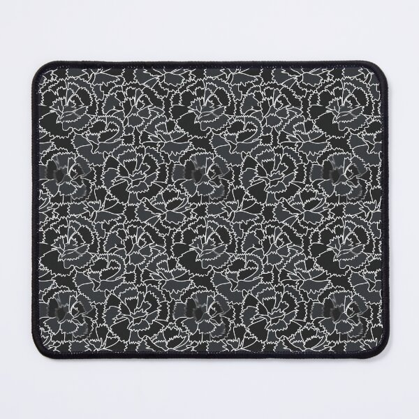 Item preview, Edgy Dark Carnation Floral Outline Pattern designed and sold by SplashTastic.