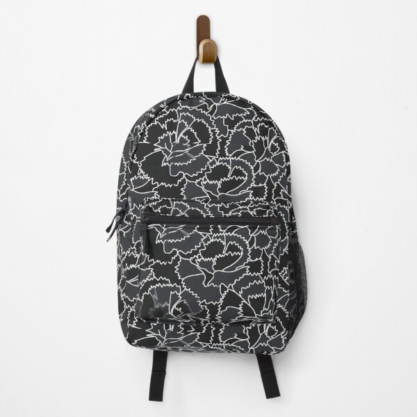 Item preview, Edgy Dark Carnation Floral Outline Pattern designed and sold by SplashTastic.