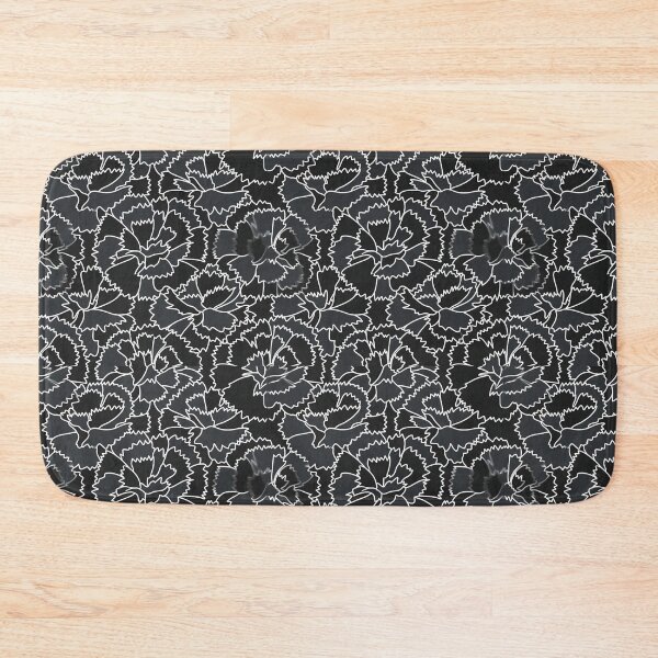 Item preview, Edgy Dark Carnation Floral Outline Pattern designed and sold by SplashTastic.