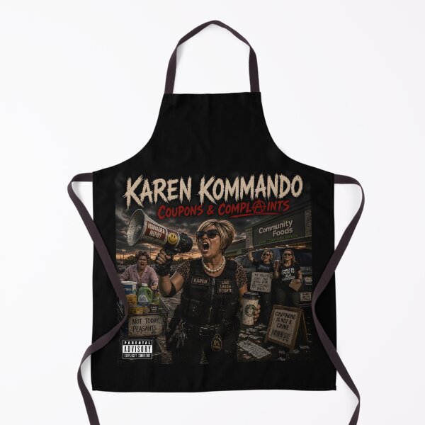 Item preview, Karen Kommando: Coupons & Complaints Falbum | Funny Satirical Parody Heavy Metal Album Cover designed and sold by RockyLambda.