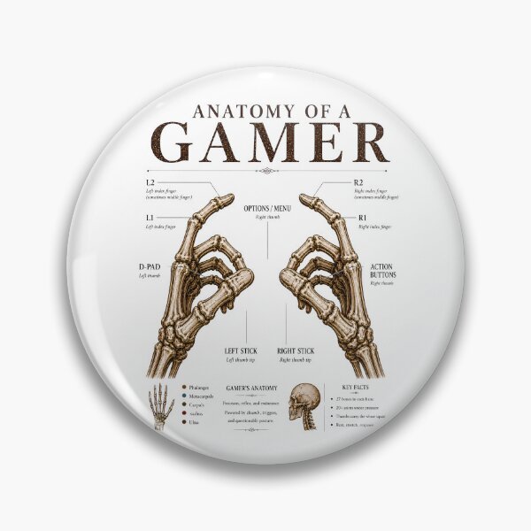 Item preview, Anatomy Of A Gamer Skeleton Hands Gaming Controller Funny Gamer designed and sold by JerdbordinShop.