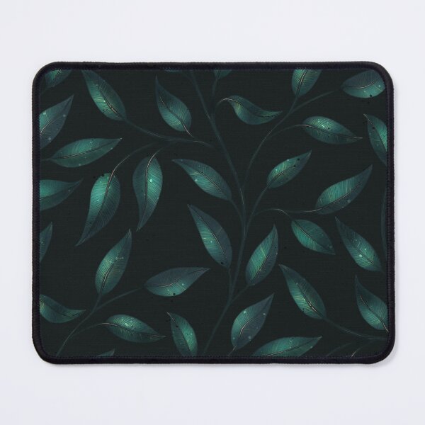Item preview, Glossy green leaves glow against a dark background designed and sold by Sonja Birkelbach.