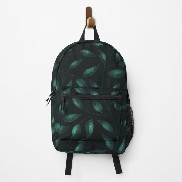Item preview, Glossy green leaves glow against a dark background designed and sold by Sonja Birkelbach.