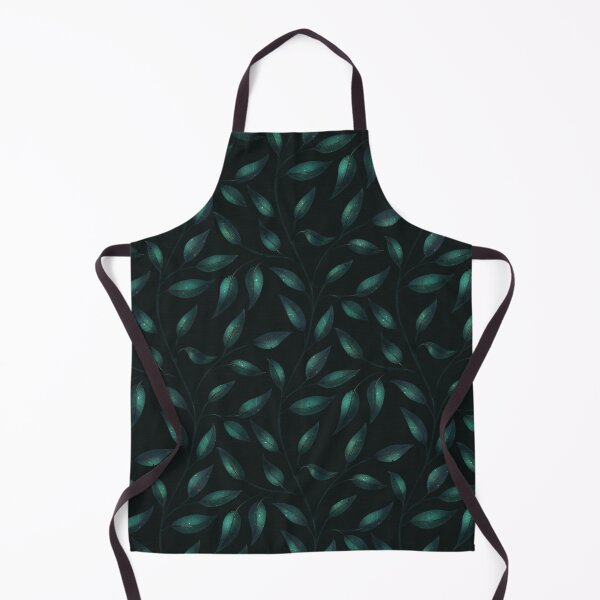 Item preview, Glossy green leaves glow against a dark background designed and sold by Sonja Birkelbach.