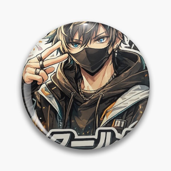 Item preview, Cool Masked Anime Rebel Sticker designed and sold by MrRankora.