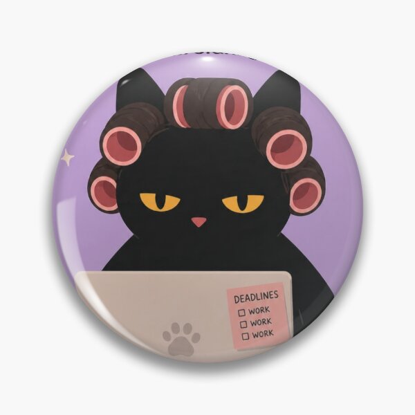 Item preview, Mentally Writing a Book, Physically Staring at a Wall Funny Black Cat Meme designed and sold by     Pink Chaos Club.