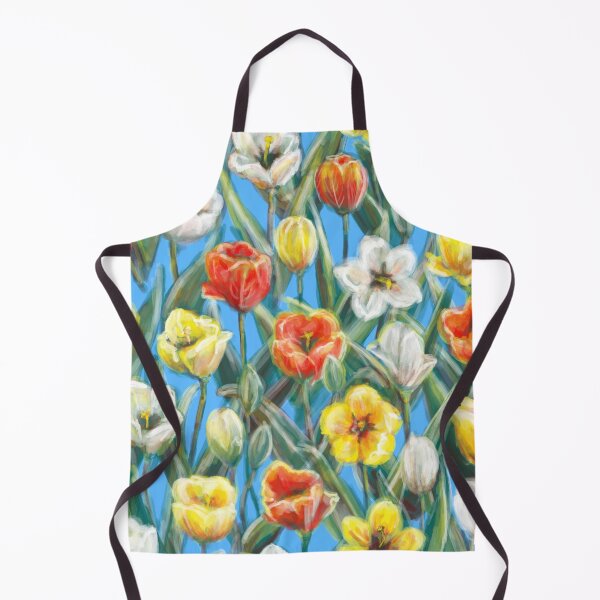 Item preview, Pattern: tulips foliage blue designed and sold by Frida Andreasson.