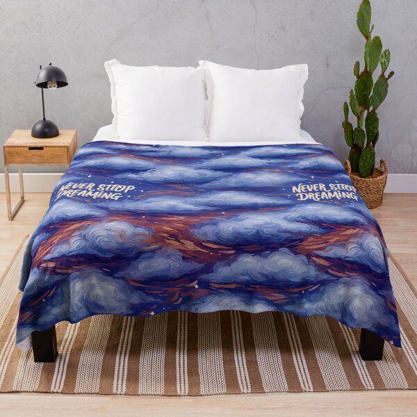 Item preview, Dark Blue Cloudy Night Sky Never Stop Dreaming designed and sold by Piotrek0001.