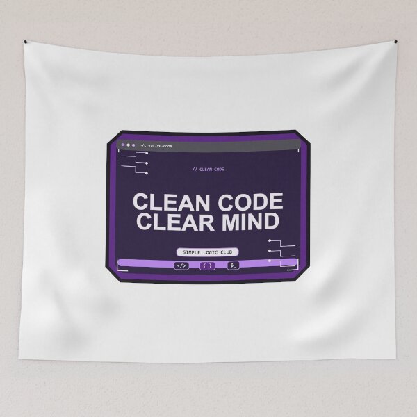 Item preview, Clean Code Clear Mind Design designed and sold by Mohammed-Aydan.