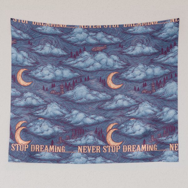 Item preview, Purple Starry Sky and Crescent Moon Never Stop Dreaming designed and sold by Piotrek0001.
