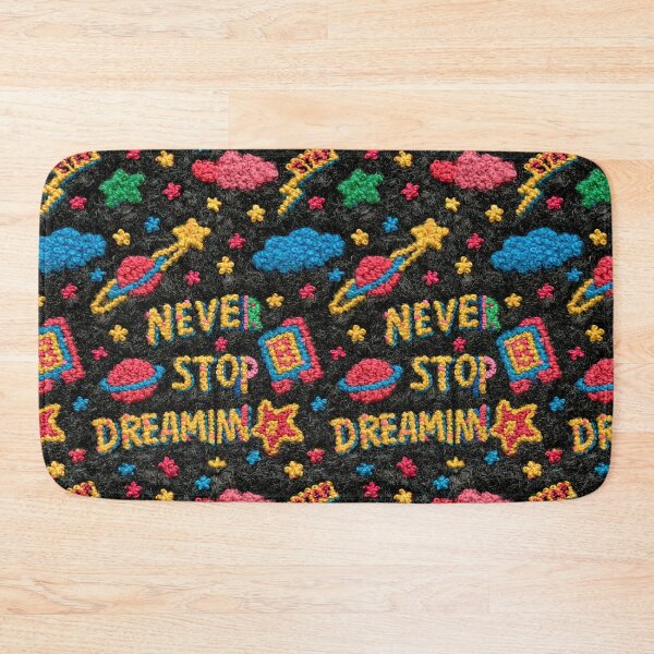 Item preview, Neon Space Planets and Stars Never Stop Dreaming designed and sold by Piotrek0001.