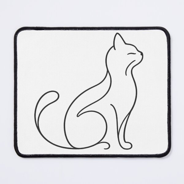 Item preview, Minimalist cat line art elegant dlack feline silhouette designed and sold by ARIN2550.