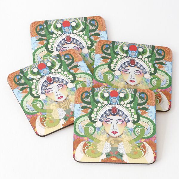 Item preview, Lady Medusa – Peking Opera / Greek mythology inspired art designed and sold by elephantfeathercreative.