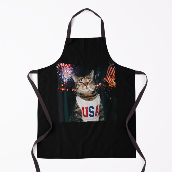 Artikelvorschau, Patriotische rauchende Katze am amerikanischen 4. Juli entworfen und verkauft von ripgoatclothing.
