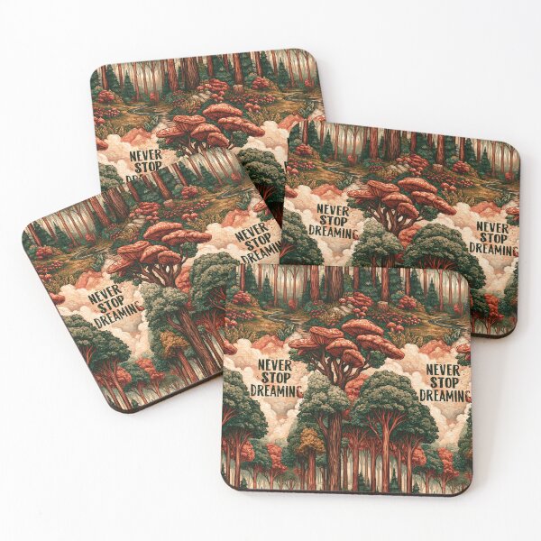 Item preview, Magical Red and Green Forest Never Stop Dreaming designed and sold by Piotrek0001.