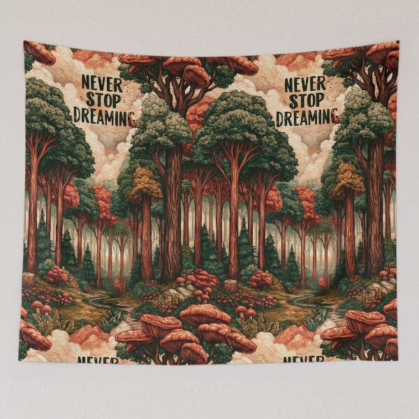 Item preview, Magical Red and Green Forest Never Stop Dreaming designed and sold by Piotrek0001.