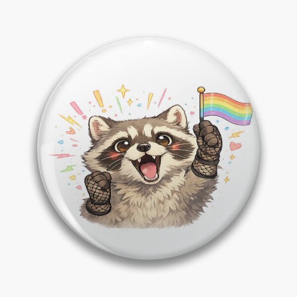 Item preview, Rainbow Raccoon Pride Sticker | Cute LGBTQ Raccoon Holding Pride Flag | Gay Pride Animal Art Gift designed and sold by ArtByTripti.