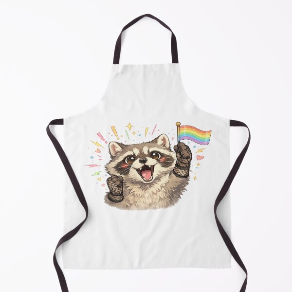 Item preview, Rainbow Raccoon Pride Sticker | Cute LGBTQ Raccoon Holding Pride Flag | Gay Pride Animal Art Gift designed and sold by ArtByTripti.