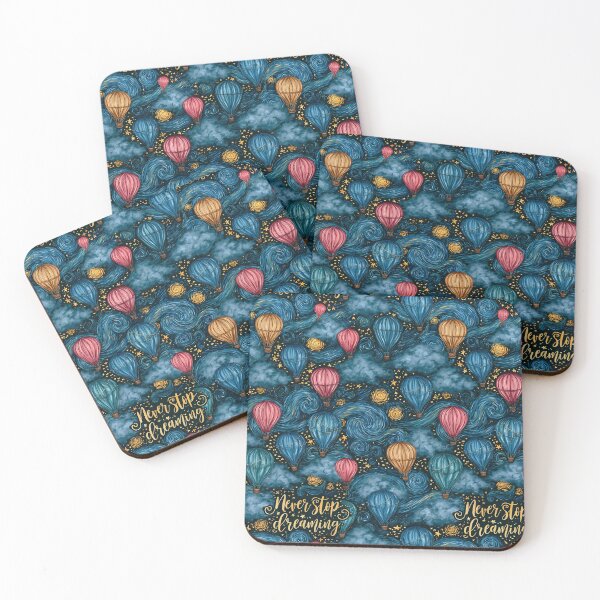 Item preview, Hot Air Balloons in Blue Sky Never Stop Dreaming designed and sold by Piotrek0001.