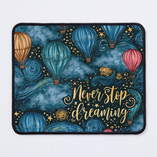 Item preview, Hot Air Balloons in Blue Sky Never Stop Dreaming designed and sold by Piotrek0001.