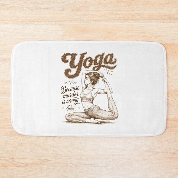 Item preview, Yoga Because Murder is Wrong designed and sold by zoes-ink.