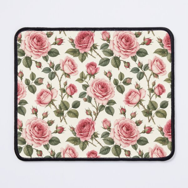Item preview, Vintage Pink Rose Botanical Seamless Pattern | Romantic Floral Cottagecore Design designed and sold by DoneAndDusted.
