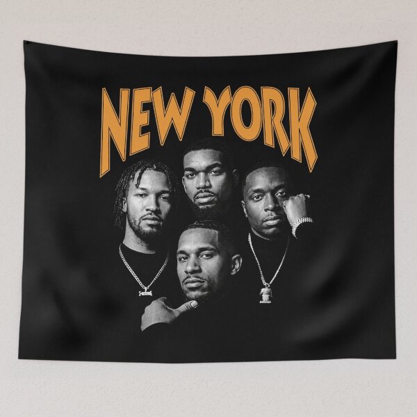 Artikelvorschau, OG Anunoby, Jalen Brunson, New York Knicks Weltmeister 2026, Jalen Brunson Josh Hart OG Anunoby KAT Karl-Anthony Towns Orange – New York Knicks entworfen und verkauft von Holdmera.