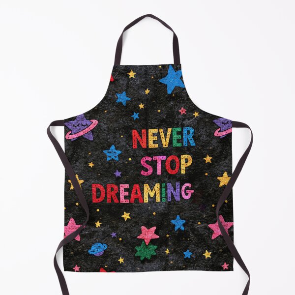 Item preview, Colorful Neon Stars on Black Background Never Stop Dreaming designed and sold by Piotrek0001.