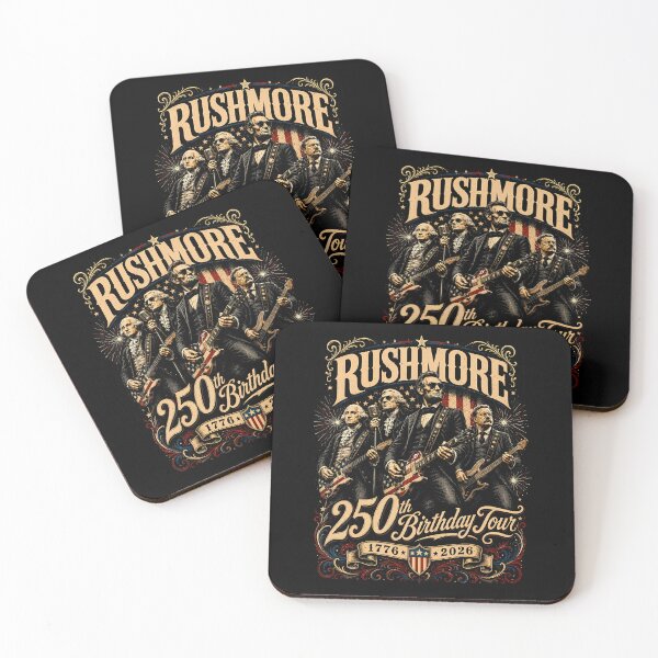 Item preview, Funny Mount Rushmore 250Th Birthday Tour Rockstar Graphic designed and sold by ripgoatclothing.