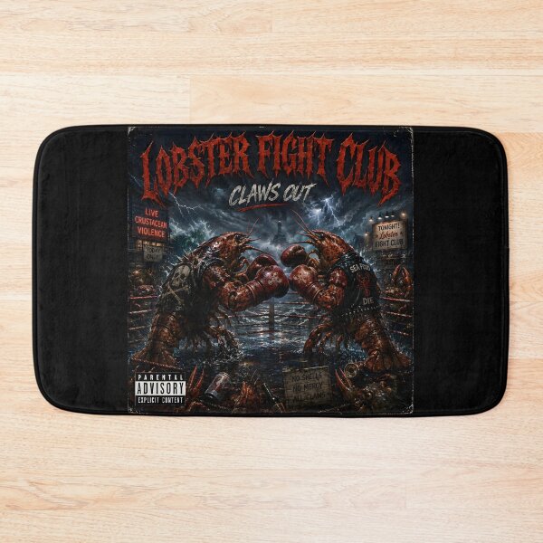 Item preview, Lobster Fight Club: Claws Out Falbum | Funny Heavy Metal Fake Album Cover designed and sold by RockyLambda.