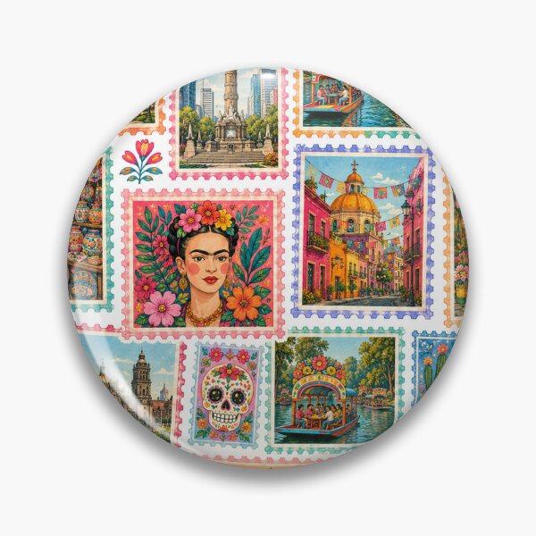 Item preview, Mexico City Stamp Art CDMX Travel Souvenir designed and sold by Nzgiftsandmore.