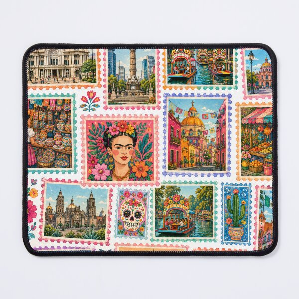 Item preview, Mexico City Stamp Art CDMX Travel Souvenir designed and sold by Nzgiftsandmore.