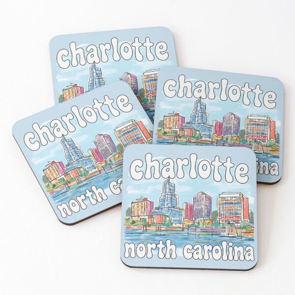 Item preview, Charlotte North Carolina Cute Skyline Pastel City designed and sold by HowToCanadian.