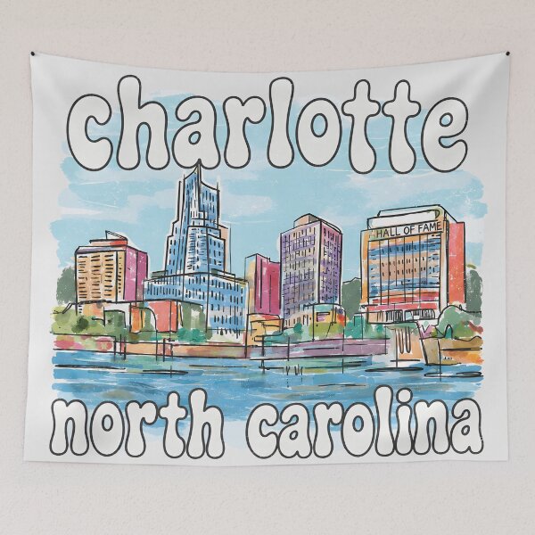 Item preview, Charlotte North Carolina Cute Skyline Pastel City designed and sold by HowToCanadian.