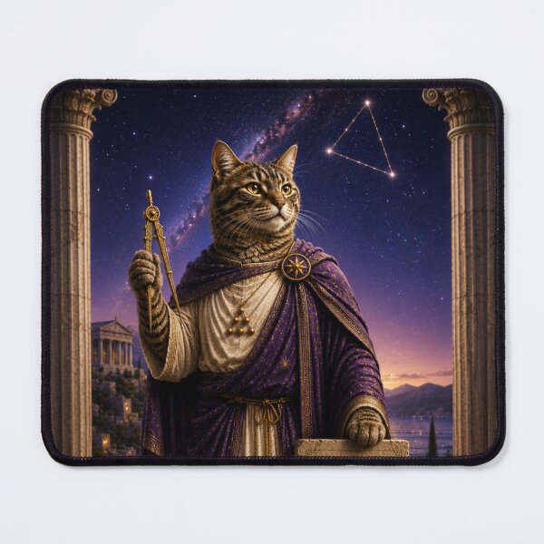 Item preview, Dreamscape Pythagoras An Imagined Life of a Sleeping Gray Cat designed and sold by Mindworx21.